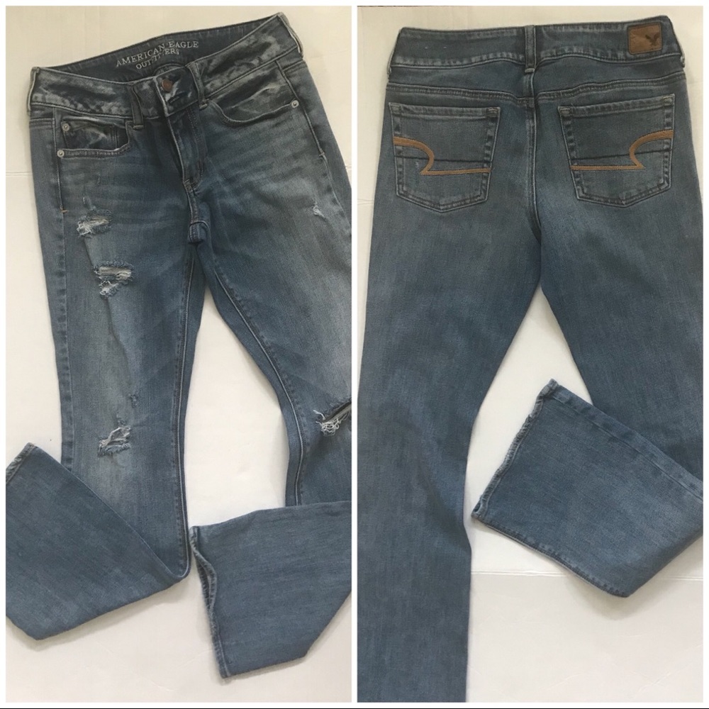 *American Eagle destroyed Flare Jeans  Size 5